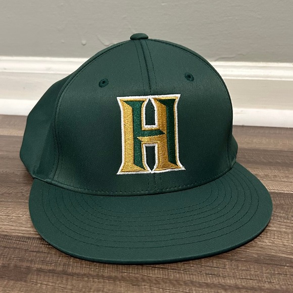 Pacific Headwear Hat H Flexfit 8D6 L-XL Green Gold Bears Baseball Cap Fitted - Picture 1 of 7